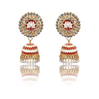 Lotus Shape Jhumka Earrings for Festive/ Party for Women and Girls