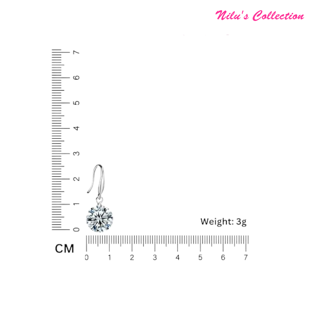 Nilu's Collection Combo of Silver and Golden Drop Earrings for Women d Girl Copper Stud Earring