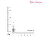 Nilu's Collection Combo of Silver and Golden Drop Earrings for Women d Girl Copper Stud Earring