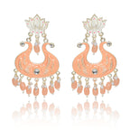 Nilu's Collection Handmade Ethnic Designer Orange Floral Jhumka for Women & Girls Jhumki Earring