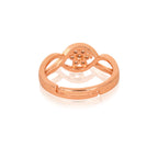 Rose Gold Plated | American Diamond Studded | Adjustable | Finger Ring for Women and Girls, Style 3