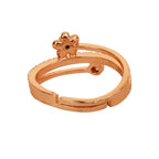 Rose Gold Plated | American Diamond Studded | Adjustable | Finger Ring for Women and Girls, Style 6
