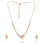 Premium Quality Rose Gold Plated Jewellery Set with AD stone | Anti Tarnish | Anti Allergy