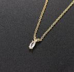 Solitaire Pendant with Gold Plated Chain for Women | Diamond like Brilliance Sparkling Zirconia for that Stunning Shine | Lovely Gift (Gold)