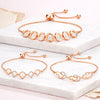 Bracelet Trio| Rose Gold Plated Bracelet Value Set for Girls