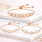 Bracelet Trio| Rose Gold Plated Bracelet Value Set for Girls