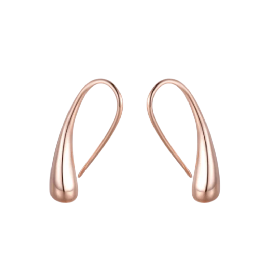 Copper Water Drop Stud Earrings, Ear Tops, Statement Earrings for Women and Girls