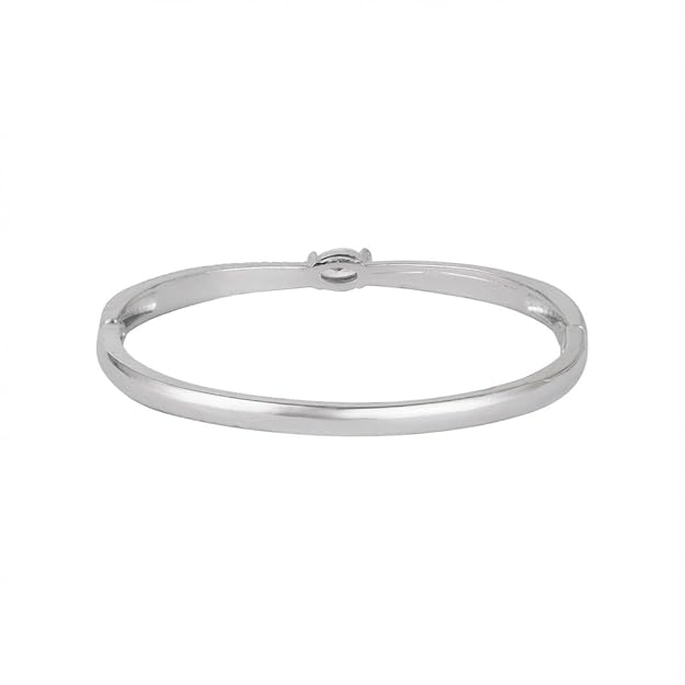 Nilu's Collection Silver Plated Kada Bracelet For Women And Girls