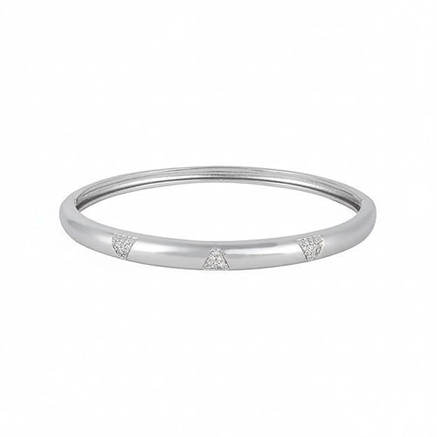 Nilu's Collection Silver Plated Kada Bracelet For Women And Girls