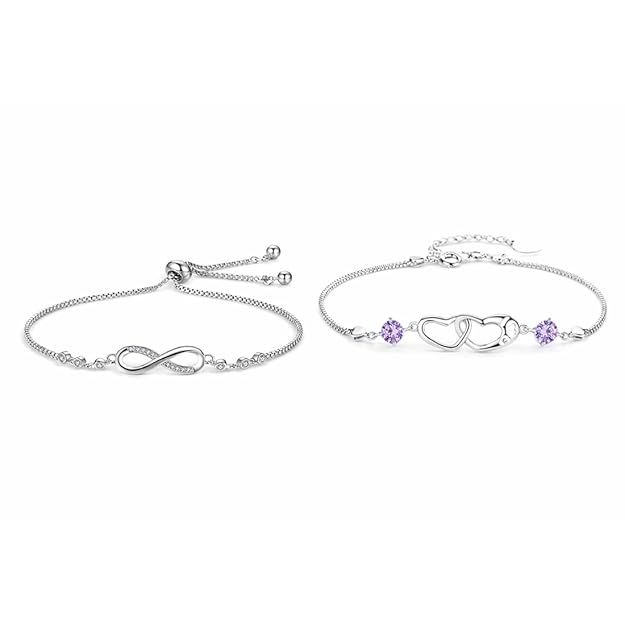 Nilu's Collection Silver Plated Bracelet Set For Women And Girls | Anti-Tarnish | Anti- Allergy | Office Wear