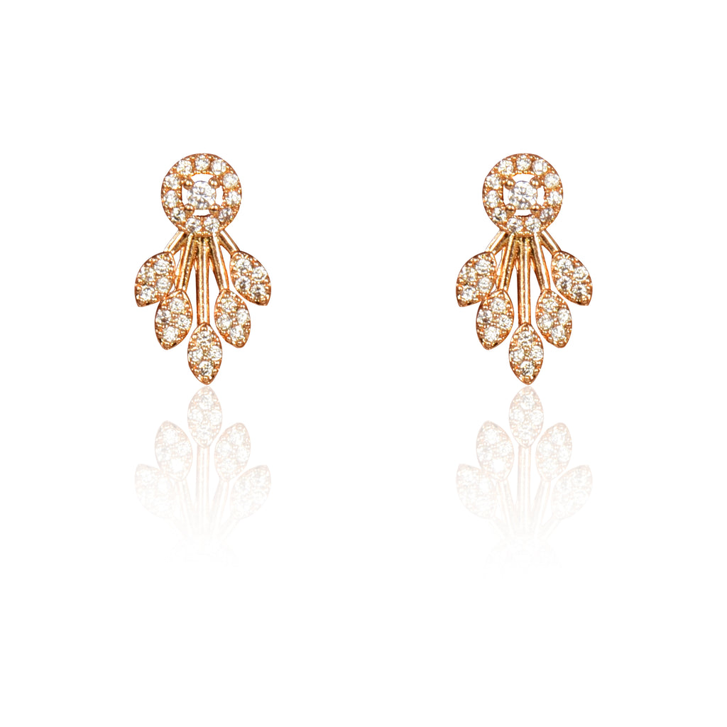 Premium Quality Rose Gold Plated Jewellery Set with AD stone | Anti Tarnish | Anti Allergy