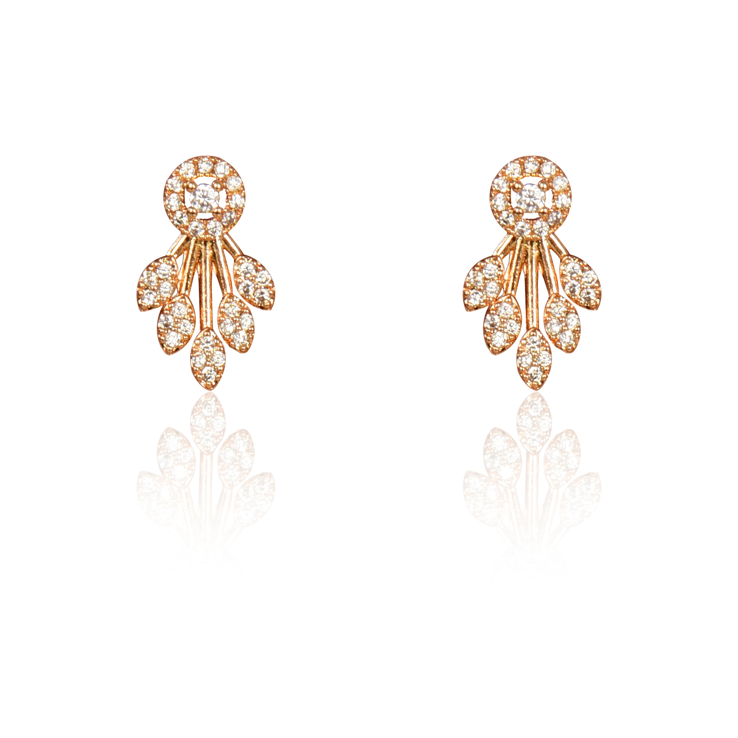 Premium Quality Rose Gold Plated Jewellery Set with AD stone | Anti Tarnish | Anti Allergy