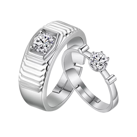 925 Sterling Silver Imperial Romantic Couple Ring| Wedding, Engagement, Valentine's Day Gift