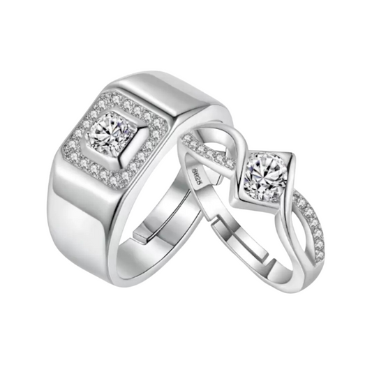 Nilu's Collection Romantic Imeprial Couple Ring Valentine Collection for Men and Women Metal Ring