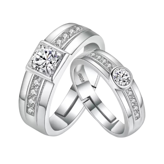 Fashionable Romatic Imperial Lover's Ring for Men and Women Alloy Sterling Silver Plated Ring