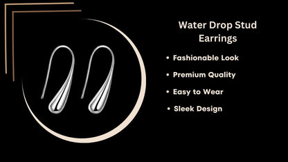 Combo of 2 Pair Earring Fashion Jewellery, Trendy Lightweight Water Drop Stud and Crystal Hanging Earrings, Perfect for Girls and Women