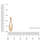 Nilu's Collection Rose Gold Plated American Diamond Drop Earrings for Women And Girls