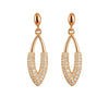 Nilu's Collection Rose Gold Plated American Diamond Drop Earrings for Women And Girls
