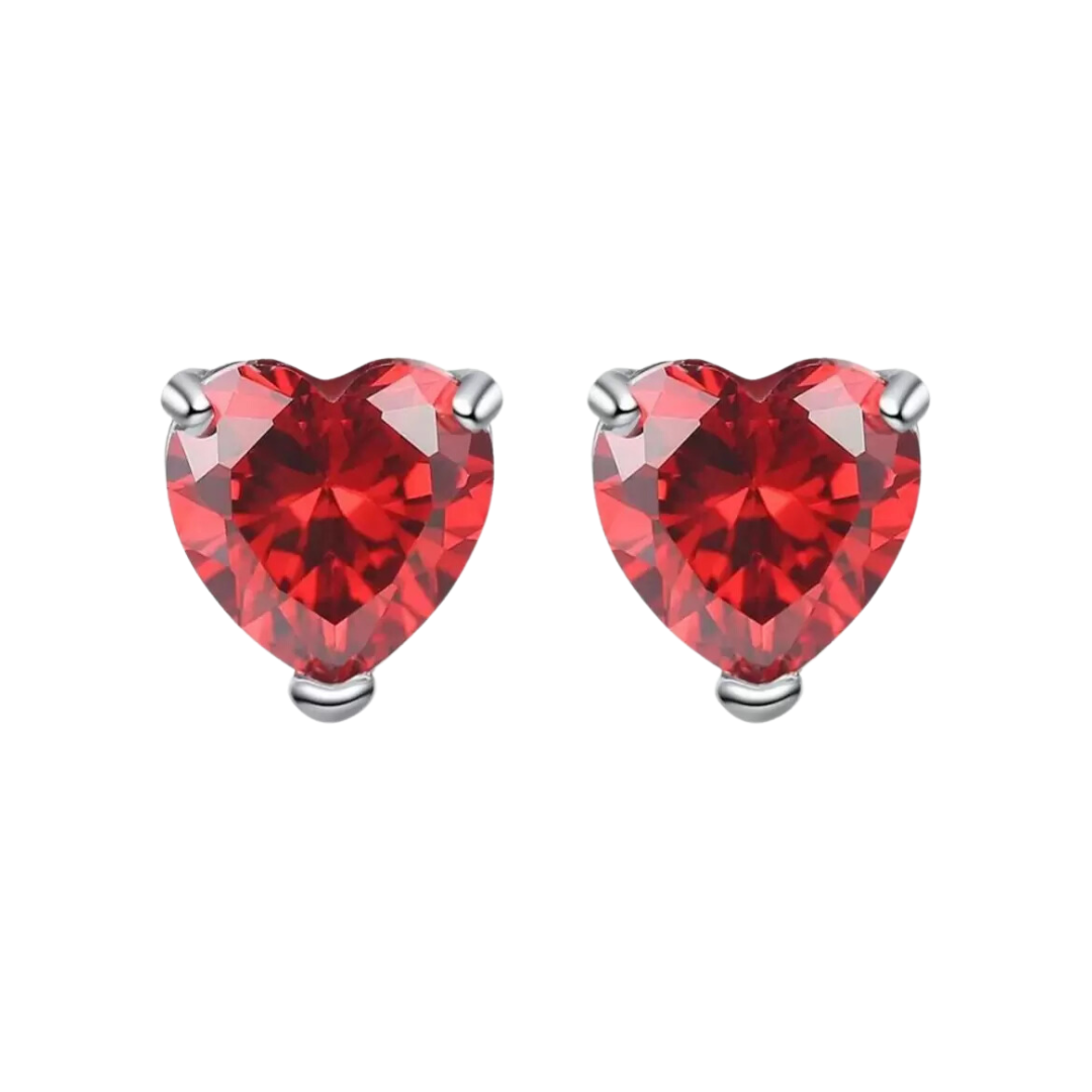 Heart Shape Elegant Zircon Stud Earring for Girls and Women Zircon Copper Stud Earring