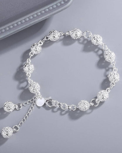 925 Sterling Silver Plated Stylish Adjustable Bracelet for Women & Girls