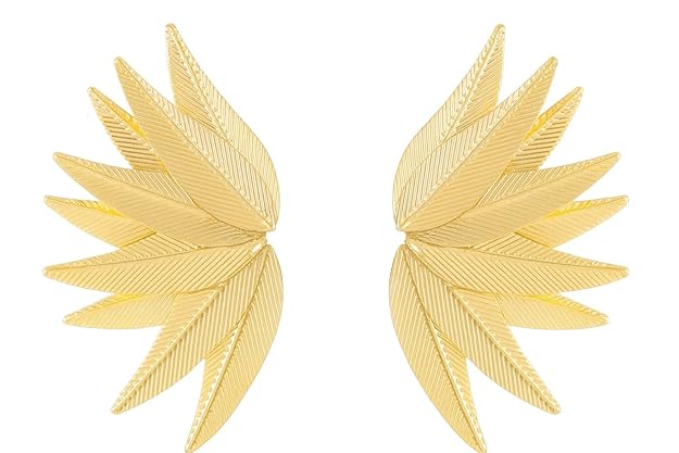 Gold Plated Leaf Earrings Studs | gift for her | Gifts For Women & girls