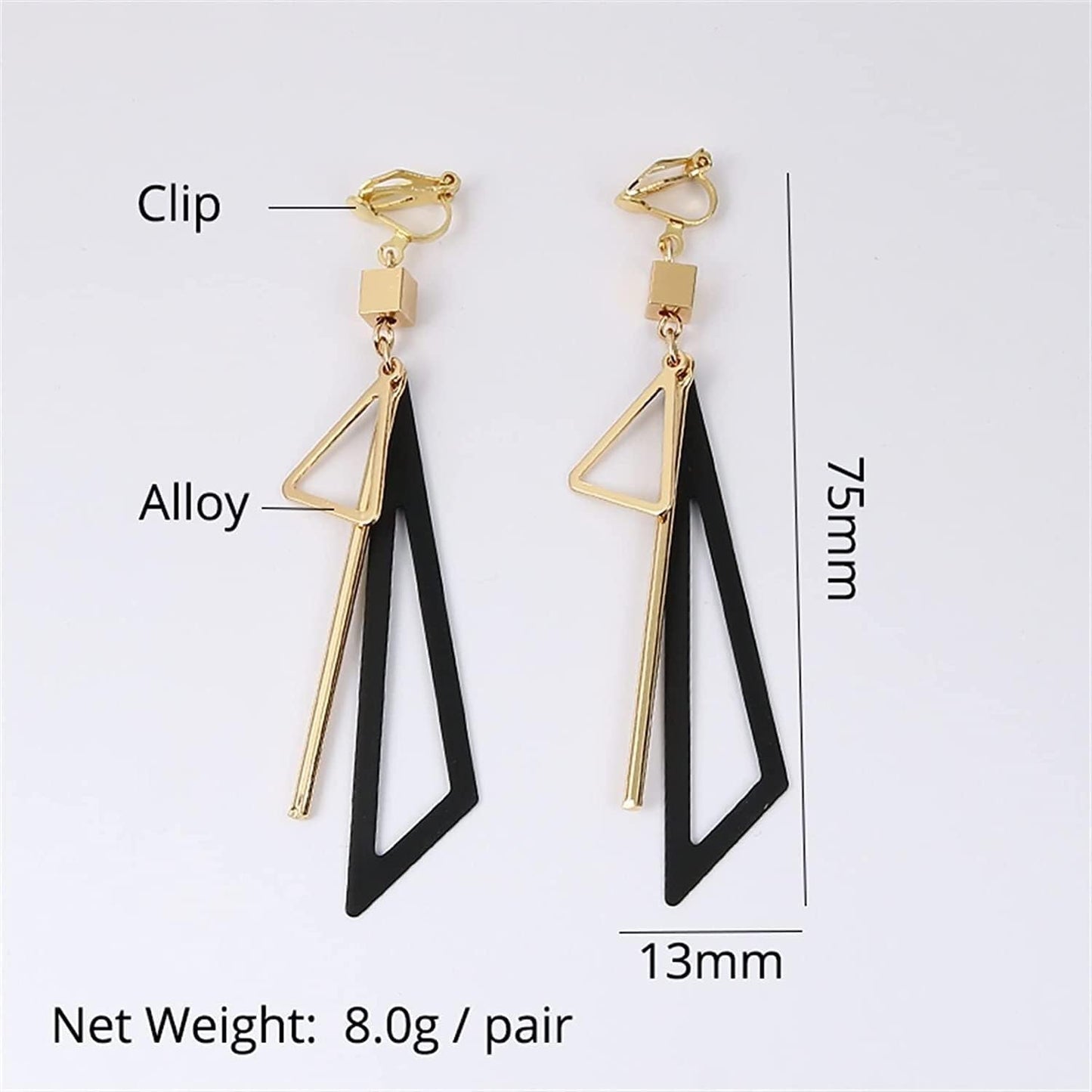 Hollow Triangle Long Earrings Geometric Drop Combo Jewellery Alloy, Zinc Drops & Danglers