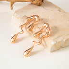 Abstract Drip Design Earrings in Gold Trendy and Modern Look|gifts for her | gifts for girls and womens