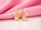 Nilu's Collection Gold Plated Leaf Pattern Earrings for Women & Girls