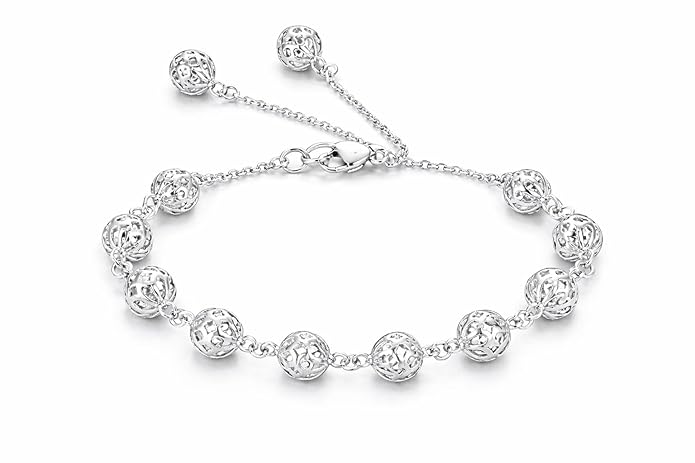 925 Sterling Silver Plated Stylish Adjustable Bracelet for Women & Girls