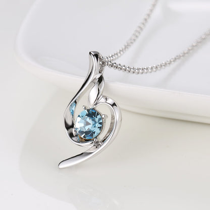 Alloy Tunnel Earring (Blue, Silver)