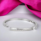Nilu's Collection Silver Plated Kada Bracelet For Women And Girls