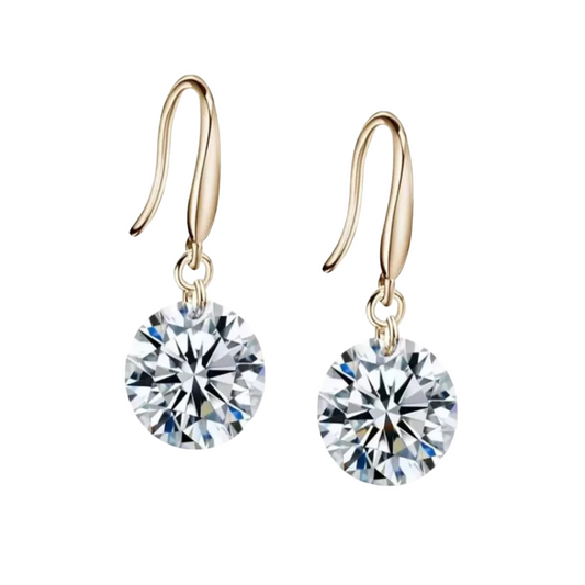 Gold Plated Austrian Crystal Dangle and Drop Earrings for Women & Girls