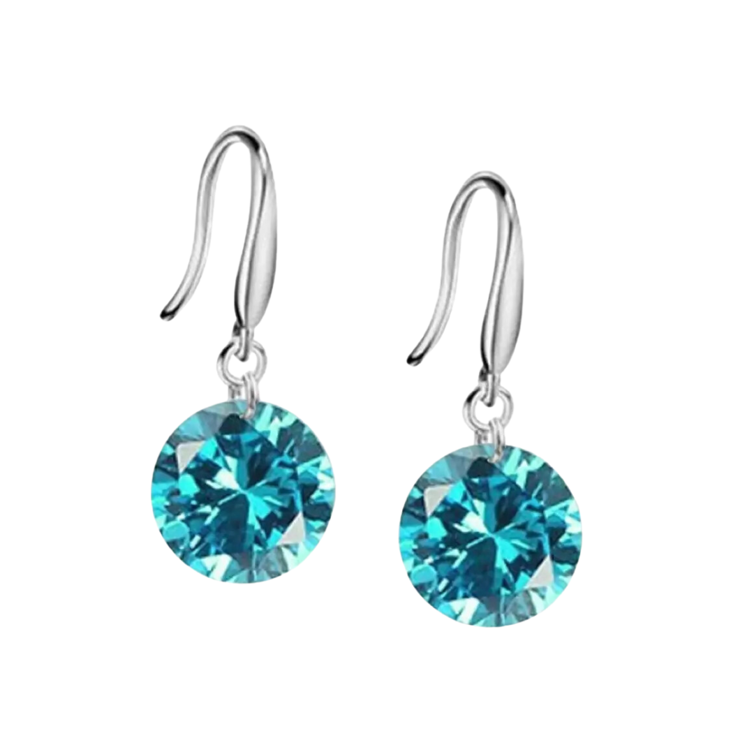 Dazzling Green Crystal Drop Earrings for Women and Girls Copper Stud Earring Crystal Copper Stud Earring