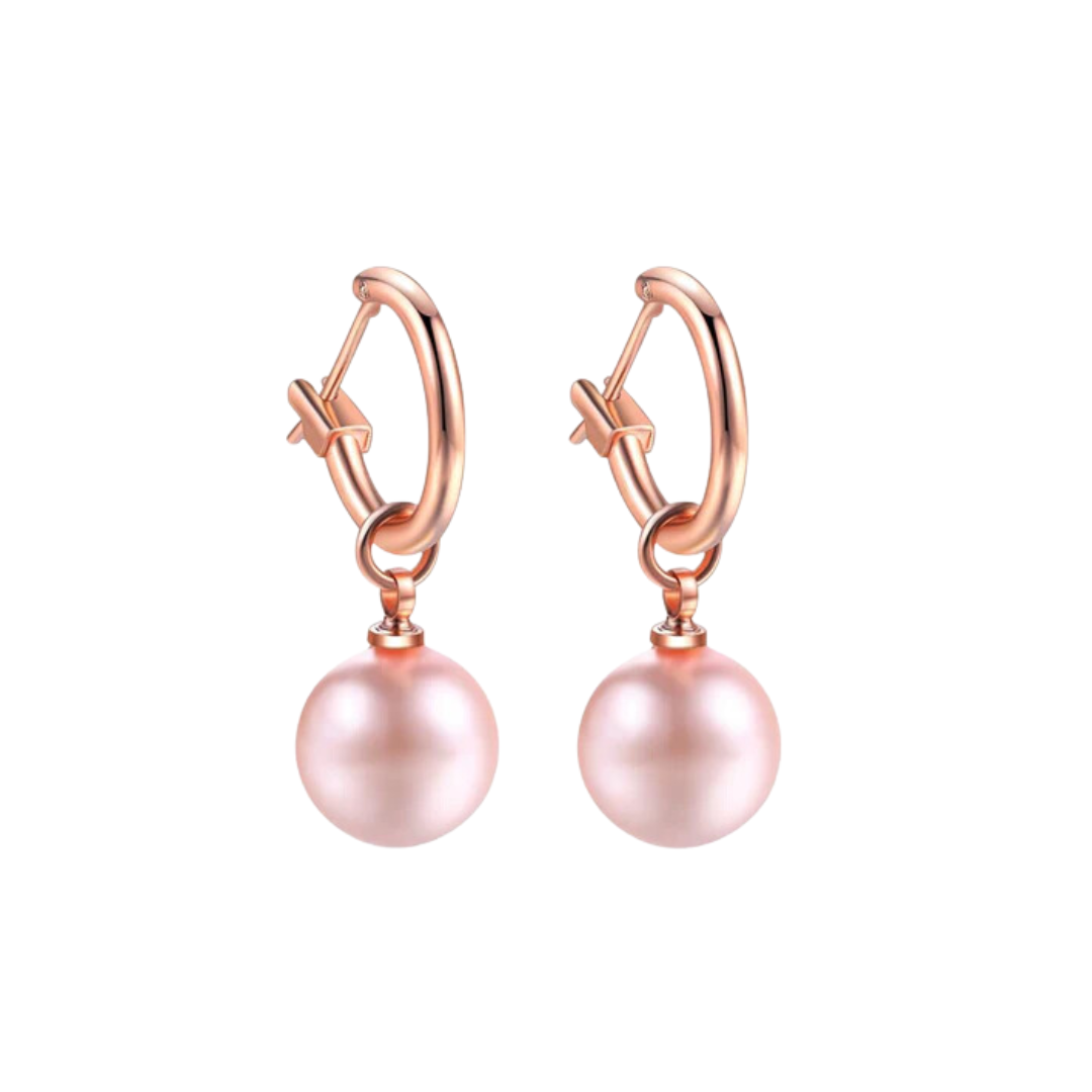 Abriana - Pink Pearl earrings by Christie Nicolaides - T H E W H I T E & G  O L D