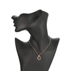 Enchanting Rose Gold Plated Zircon Necklace Adorned with Delicate Heart Accents