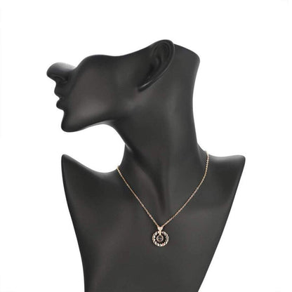 Enchanting Rose Gold Plated Zircon Necklace Adorned with Delicate Heart Accents