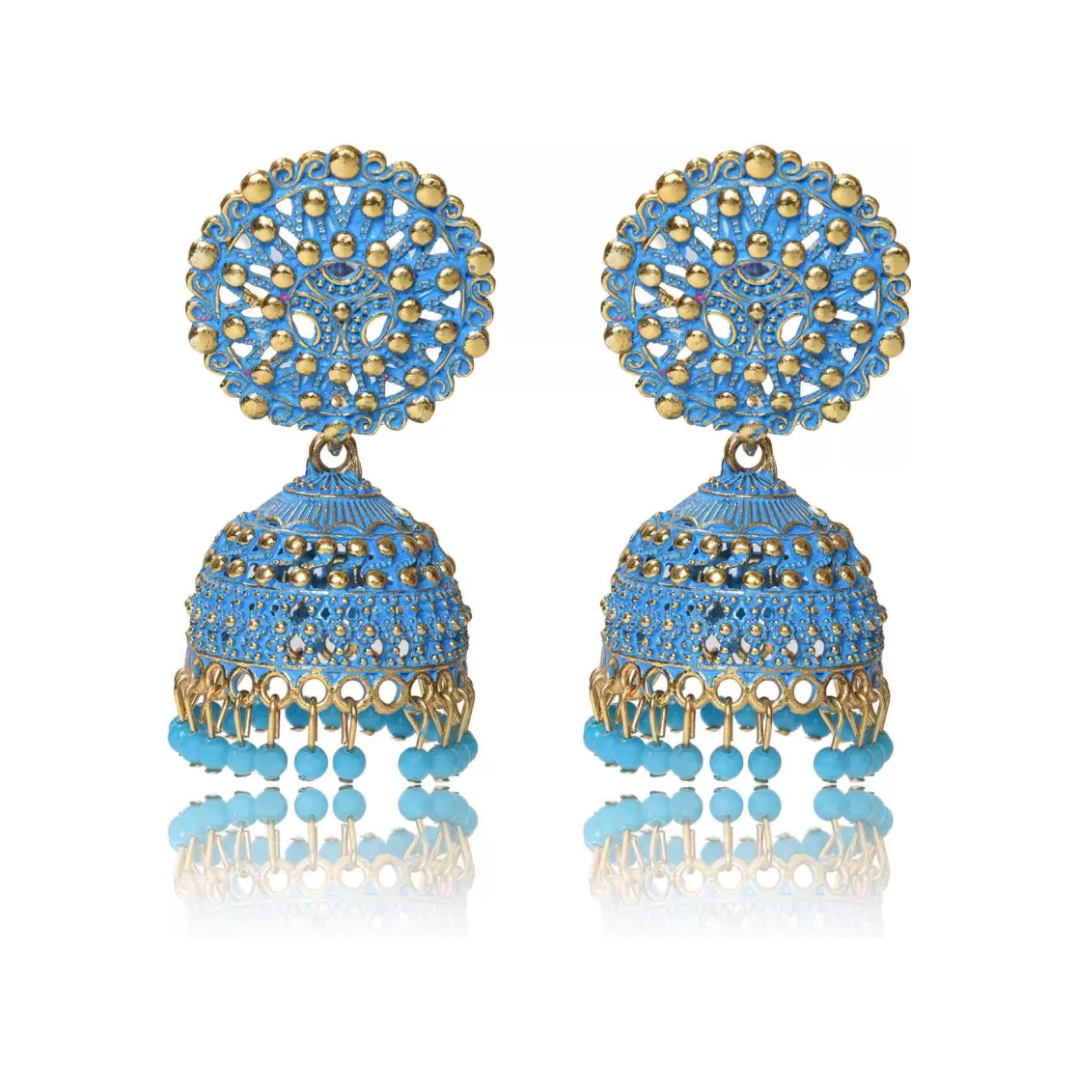 YANCHUN 2 Pairs Gold Indian Jhumka Earrings for Women Ethnic India | Ubuy