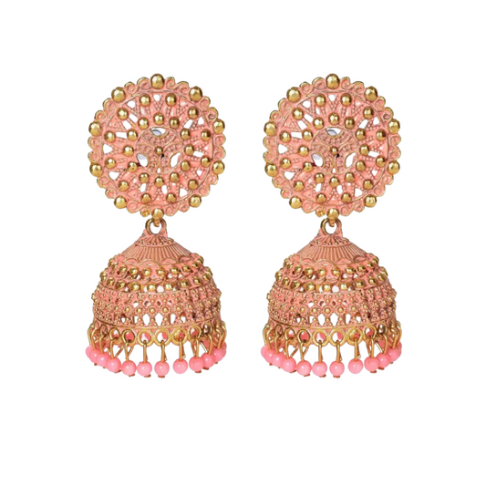 Ethnic Oxidised Jhumka Earring, Long Hangings Traditional Alloy Jhumki Earrings for Women & Girls