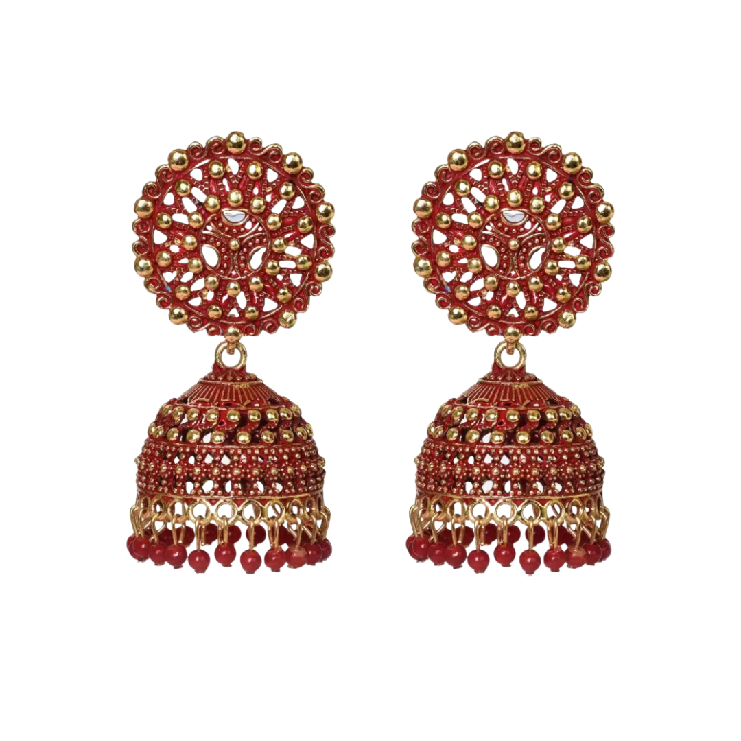 Indian ear danglers | Sterling silver long earrings | Ethnic danglers |  Jhumka — Discovered