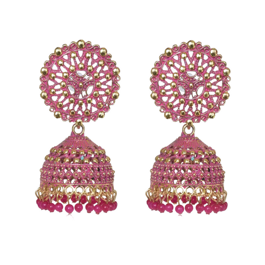 Ethnic Oxidised Jhumka Earring, Long Hangings Traditional Alloy Jhumki Earrings for Women & Girls