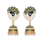 Party & Wedding Collection Peacock Shape Jhumka Earrings for Women and Girls
