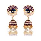 Nilu's Collection Party & Wedding Collection Peacock Shape Jhumka Earrings for Women and Girls