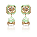 Drop Jhumka Earrings with Stone Work for Women and Girls, Kan ka Jhumka