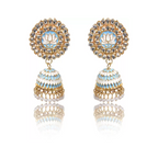 Lotus Shape Jhumka Earrings for Festive/ Party for Women and Girls