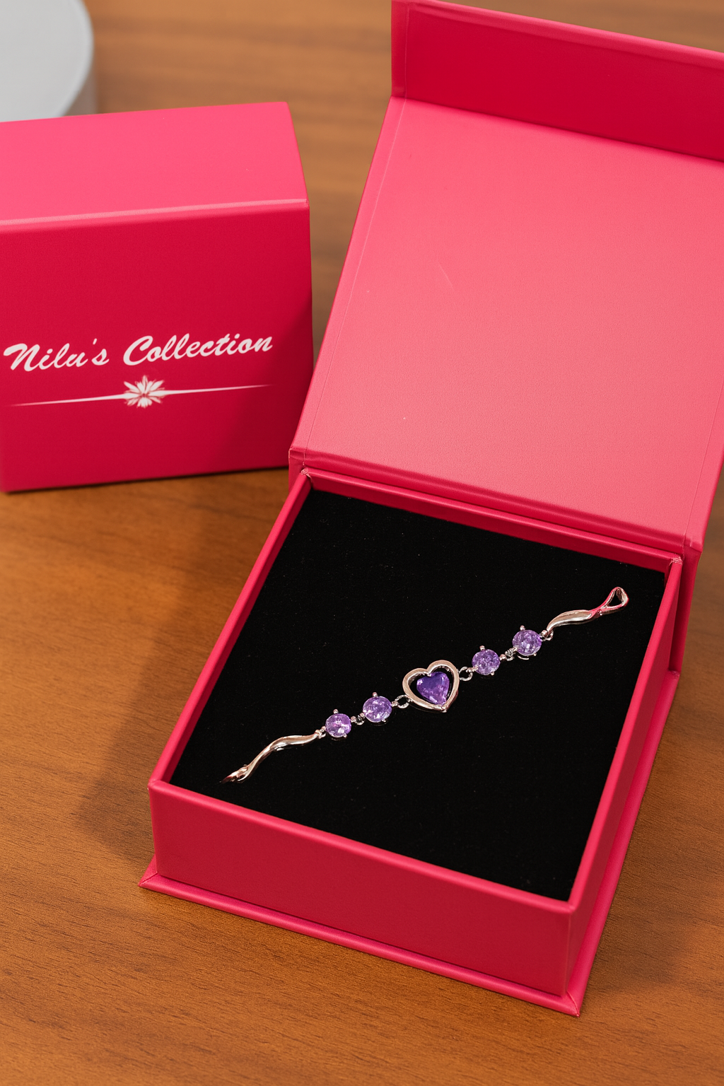 Gift Silver Plated Infinity & Heart Shape Bracelet For Women & Girls