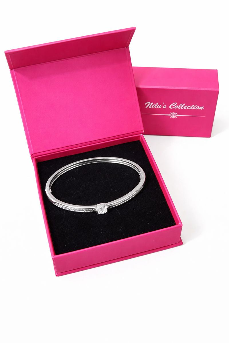 Gift Silver Plated Pendent With Kada Bracelet For Womrn And Girls