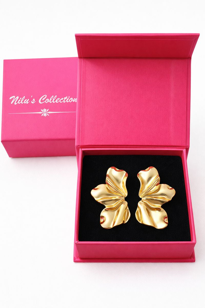 Gift Gold Plated Earrings Set For Women And Girls