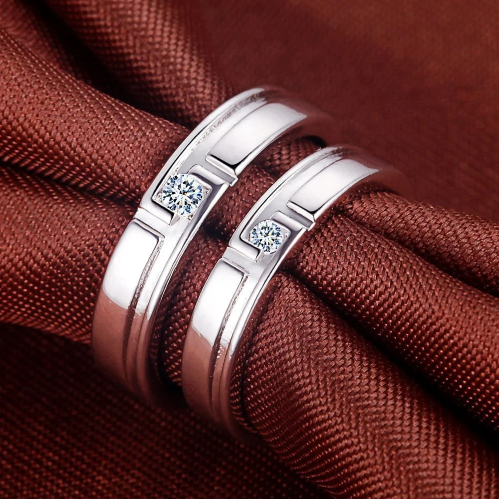 Silver Couple Rings Silver Ring For Couple on Anniversary – Zevrr