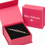 Gift Rose Gold Plated Necklace With Bracelet For Women And Girls