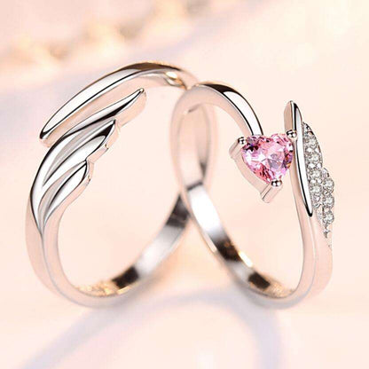 Feather Touch Wedding Engagement Ring for Men and Women Sterling Silver Sterling Silver Plated Ring